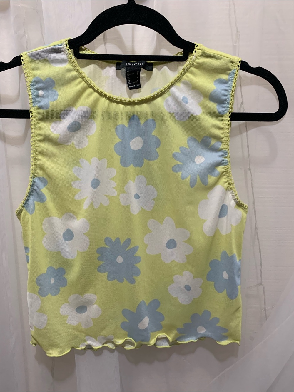 Forever 21 Sheer Floral Top